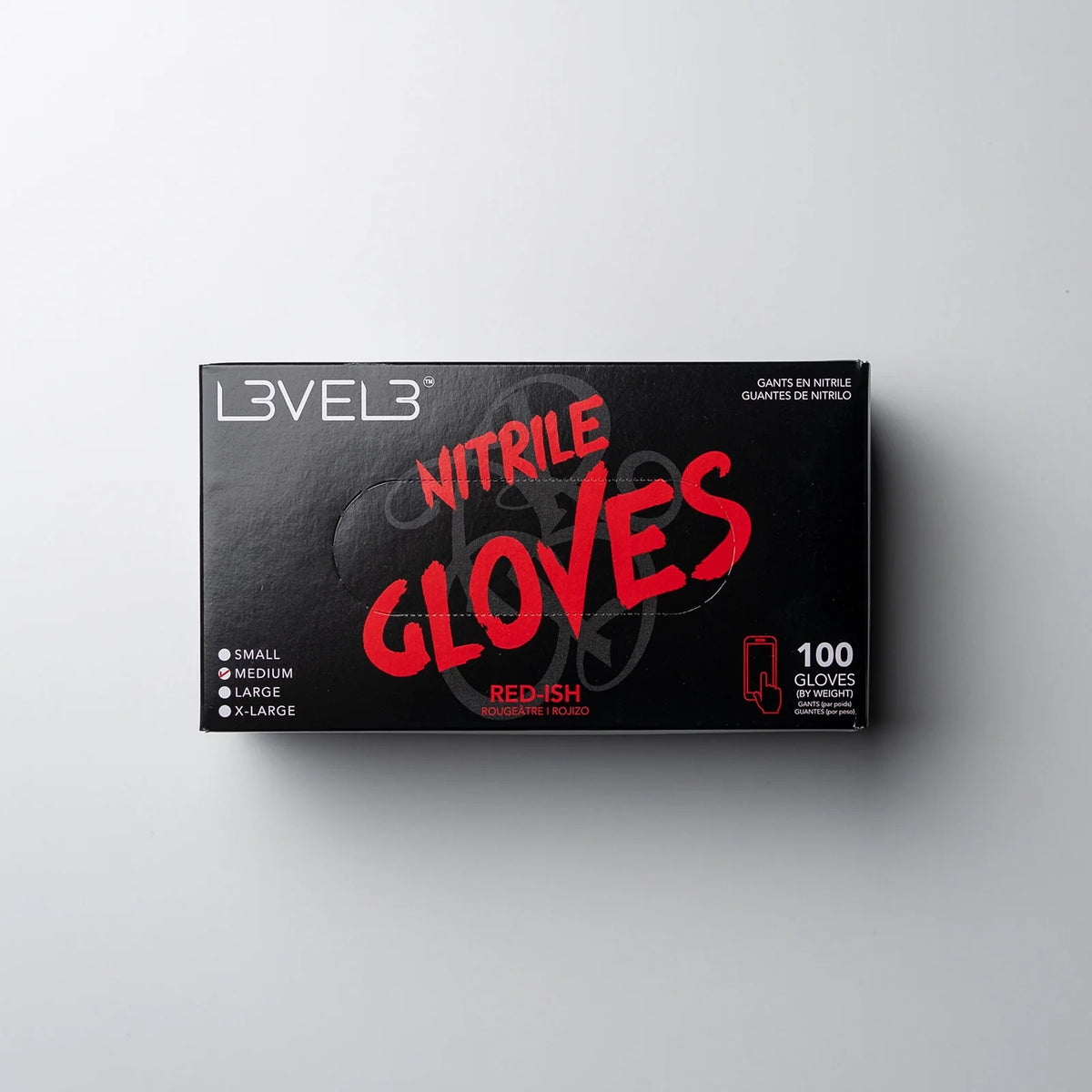 Level 3 Gloves Level 3 Professional Nitrile Gloves Black Small, Medium, Large
