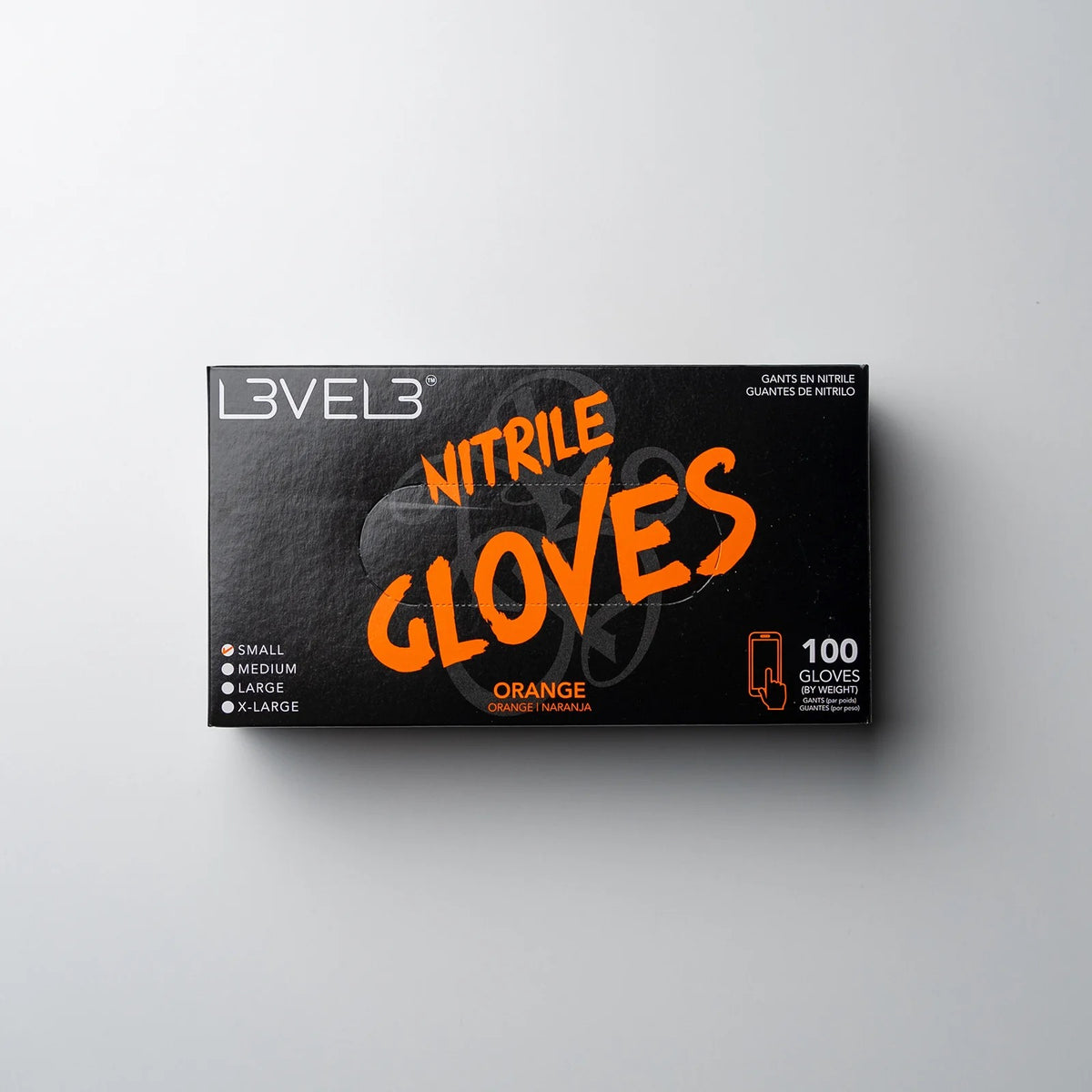 Level 3 Gloves Level 3 Professional Nitrile Gloves Black Small, Medium, Large